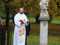 Svěcení sochy Svatého Floriána
